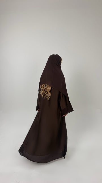 Silk Abaya – Chocolate