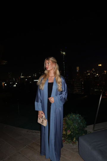 Classic Abaya Moon Blue 3-Piece Set