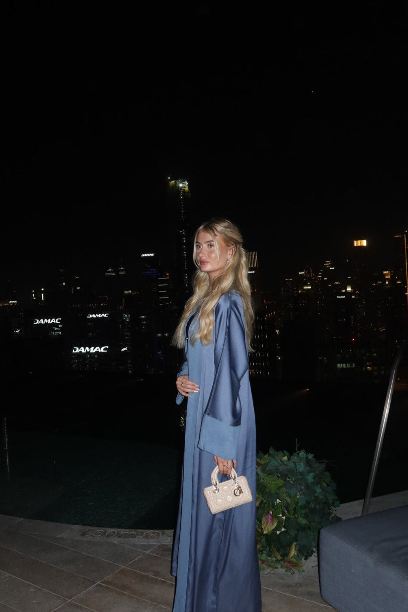 Classic Abaya Moon Blue 3-Piece Set