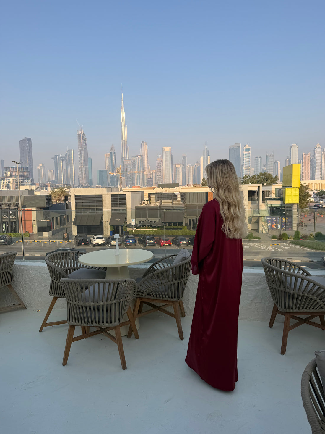 Classic Abaya Royal Cherry 3-Piece Set