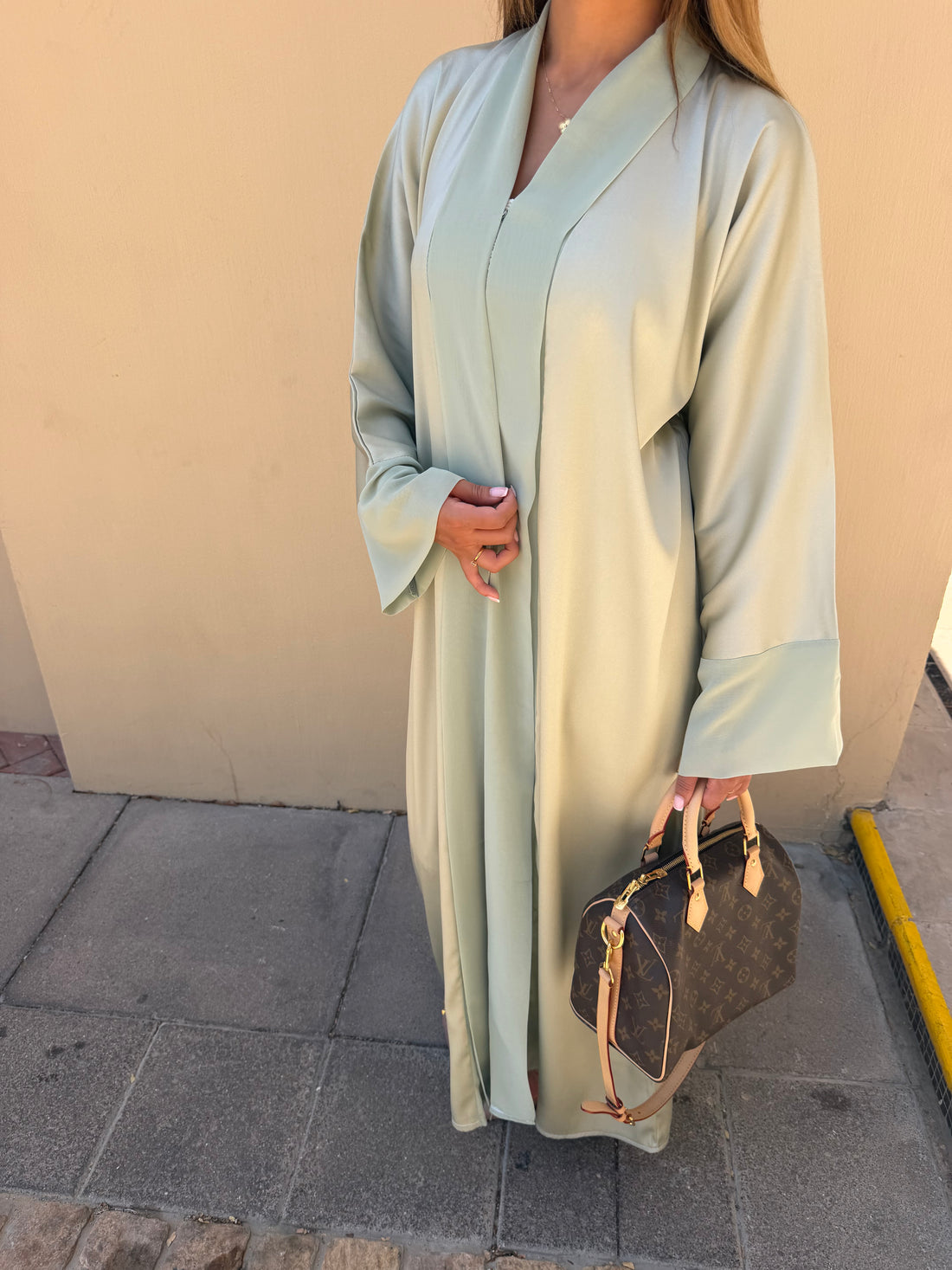 Classic Abaya Pistachio 3-Piece Set