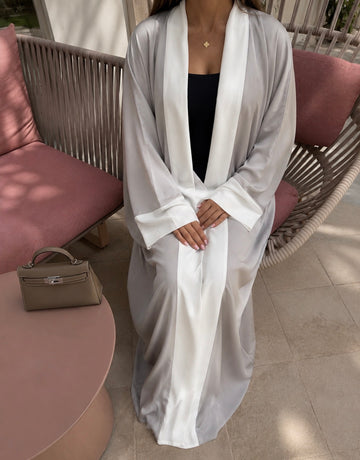 Classic Abaya Soft Stone 3-Piece Set