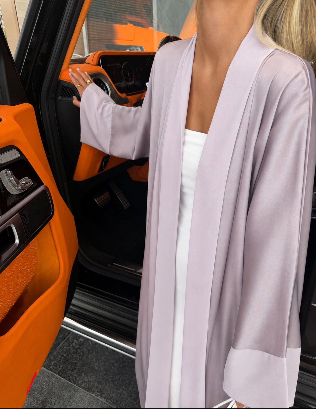 Classic Abaya Dusty Rose 3-Piece Set
