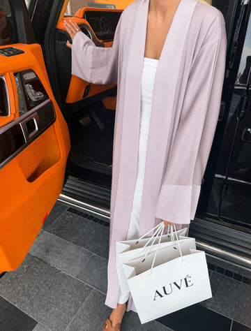 Classic Abaya Dusty Rose 3-Piece Set